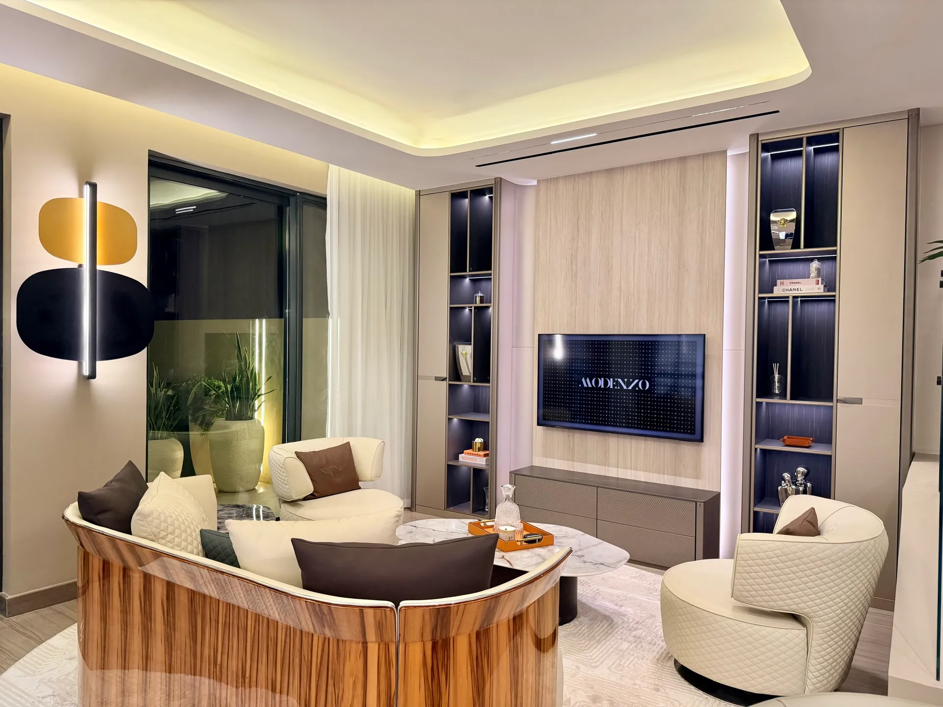 Living room TV cabinet display
